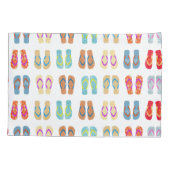 夏カラフルビーチビーチサンダルビーチピローケース 枕カバー (裏面)