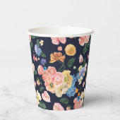 夏カラフルフローラパーティー紙杯 紙コップ (裏面)
