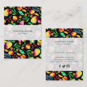 夏カラフル果実水カラーイラストレーション 名刺 (正面/裏面)