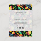 夏カラフル果実水カラーイラストレーション 名刺 (裏面)