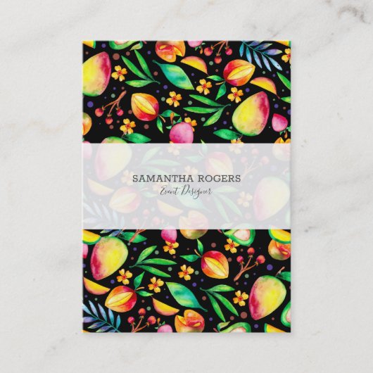 夏カラフル果実水カラーイラストレーション 名刺 (正面)