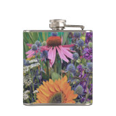 夏カラフル花園パーソナライズされた フラスク (裏面)