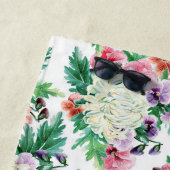 夏カラフル花模様 ビーチタオル (インサイチュ)