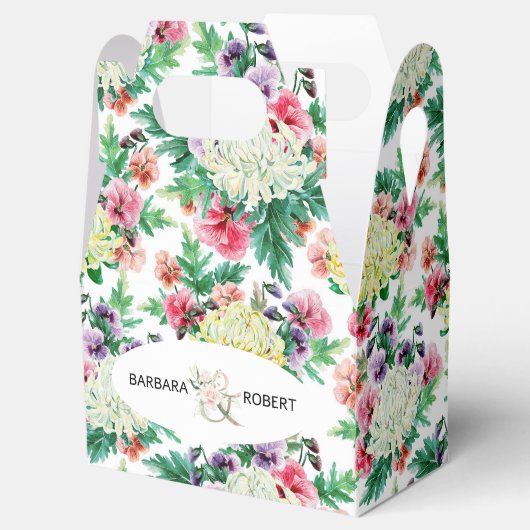 夏カラフル花模様 フェイバーボックス (オープン)