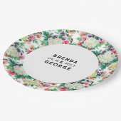 夏カラフル花模様 ペーパープレート (アングル)