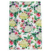 夏カラフル花模様 ミディアムペーパーバッグ (裏面)