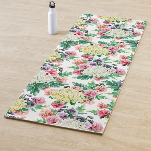 夏カラフル花模様 ヨガマット (インサイチュ)