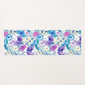 夏カラフル花模様 ヨガマット (裏面(横))