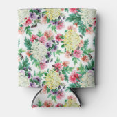 夏カラフル花模様 缶クーラー (正面)