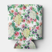 夏カラフル花模様 缶クーラー (裏面)