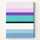 夏ガーリーの人インスパイアストライプカラフル ノートブック (裏面)