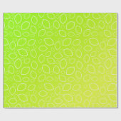 夏ガーリーの新緑のレモン模様 ラッピングペーパー (フラット)