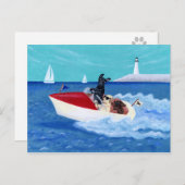 夏クールのラブラドール ポストカード (正面/裏面)