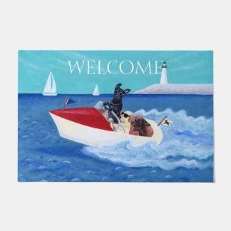 夏クールラブラドール絵画ズ ドアマット