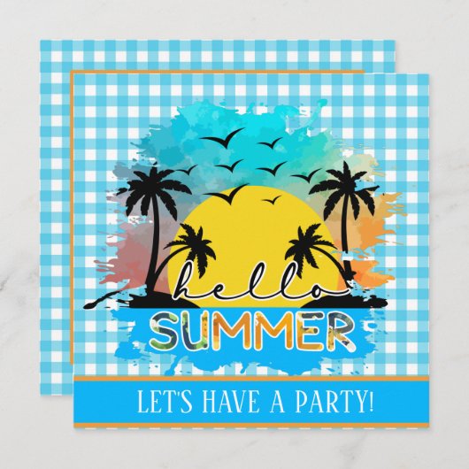 夏クール愛好家のパーティー 招待状 (正面/裏面)