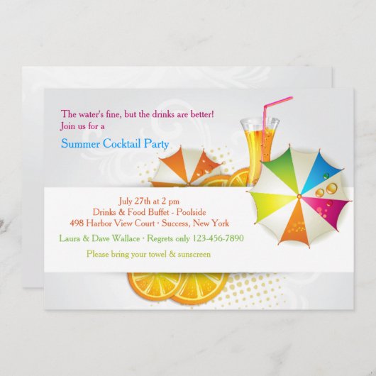 夏クール招待状 招待状 (正面/裏面)