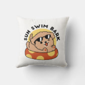 夏クール犬フローティング – かわいい子犬プールパーティー クッション (裏面)