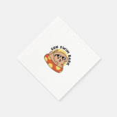 夏クール犬フローティング – かわいい子犬プールパーティー スタンダードカクテルナプキン (角)