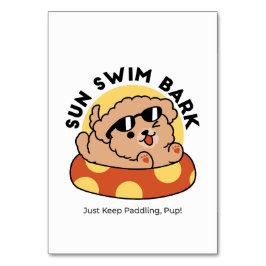 夏クール犬フローティング – かわいい子犬プールパーティー テーブルナンバー