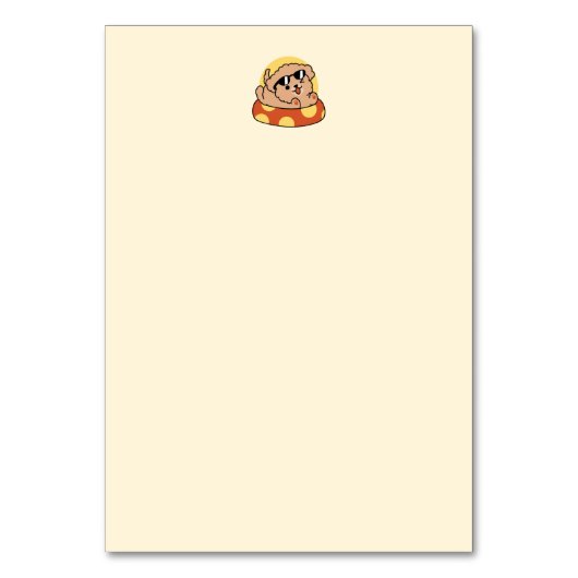 夏クール犬フローティング – かわいい子犬プールパーティー テーブルナンバー (裏面)