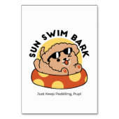 夏クール犬フローティング – かわいい子犬プールパーティー テーブルナンバー (正面)