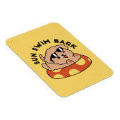 夏クール犬フローティング – かわいい子犬プールパーティー マグネット (右側)