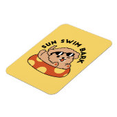 夏クール犬フローティング – かわいい子犬プールパーティー マグネット (左側)