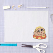 夏クール犬フローティング – かわいい子犬プールパーティー 薄葉紙 (クラフト)