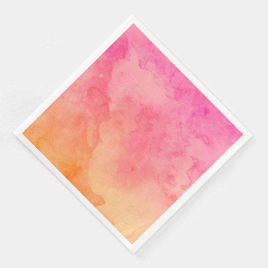 夏グラデーションピンク色のオレンジ色のサンセットウォーターカラー (コーナー)