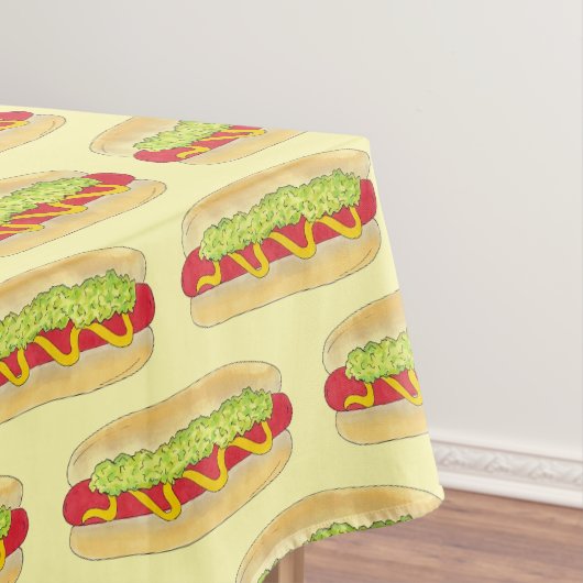 夏コックアウトピクニックメイン赤いスナッパーホットドッグ私 テーブルクロス (インサイチュ)