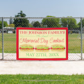 夏コックアウトピクニックメイン赤いスナッパーホットドッグ私 横断幕 (インサイチュ)