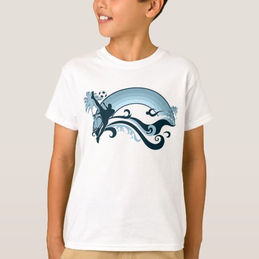 夏サッカー。 Tシャツ (正面)