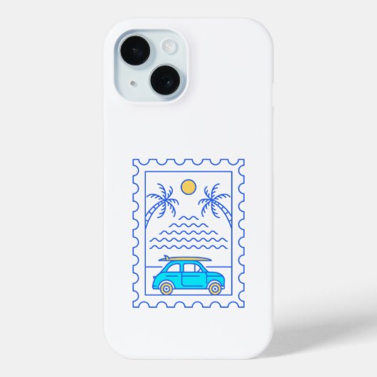 夏サーフィン切手2 Case-Mate iPhoneケース (裏面)