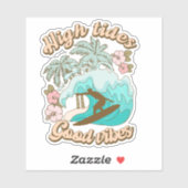 夏サーフィン熱帯ビーチおもしろい シール (シート)