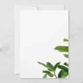 夏シンプル書道グリーン結婚式招待状 招待状 (裏面)