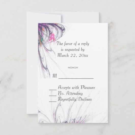 夏シンプルRSVP 出欠カード (正面)