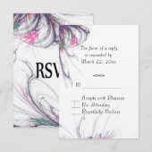 夏シンプルRSVP 出欠カード (正面/裏面)