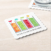 夏ジュースのカスタムな文字の紙のコースター ペーパーコースター (アングル)