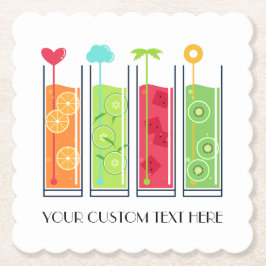 夏ジュースのカスタムな文字の紙のコースター ペーパーコースター