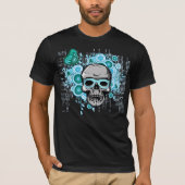 夏スカルネオンブルーシャツ Tシャツ (正面)