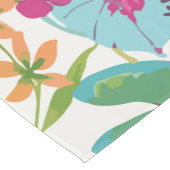 夏スタイリッシュカラフル熱帯花の模様 ショートテーブルランナー (コーナー)