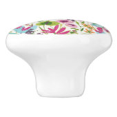 夏スタイリッシュカラフル熱帯花の模様 セラミックノブ (側面)