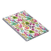 夏スタイリッシュカラフル熱帯花の模様 ノートブック (右側)