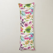 夏スタイリッシュカラフル熱帯花の模様 ボディピロー (裏面 (縦))