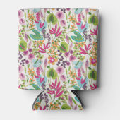 夏スタイリッシュカラフル熱帯花の模様 缶クーラー (正面)