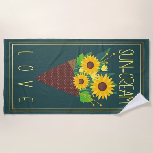 夏スタイリッシュモダン ビーチタオル (正面)