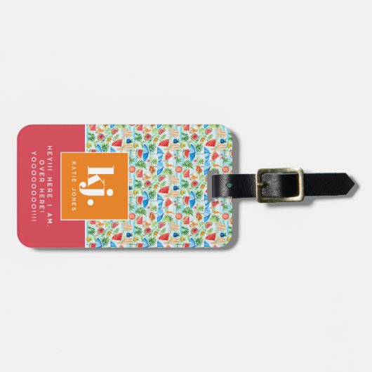 夏スタイリッシュ |モノグラおもしろいムパーソナライズされた ラゲッジタグ (正面横)