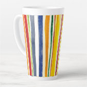 夏ストライプ期 カフェラテマグ (左アングル)