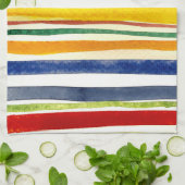 夏ストライプ期 キッチンタオル (折り畳み)