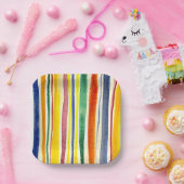 夏ストライプ期 ペーパープレート (パーティー)